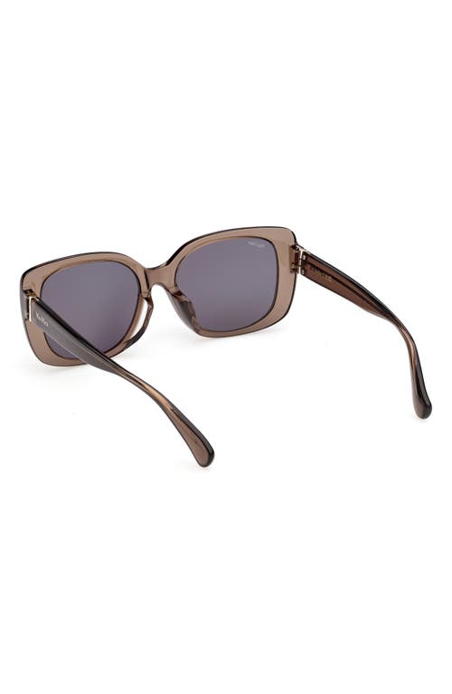 Max Mara 55mm Rectangular Sunglasses In Gray