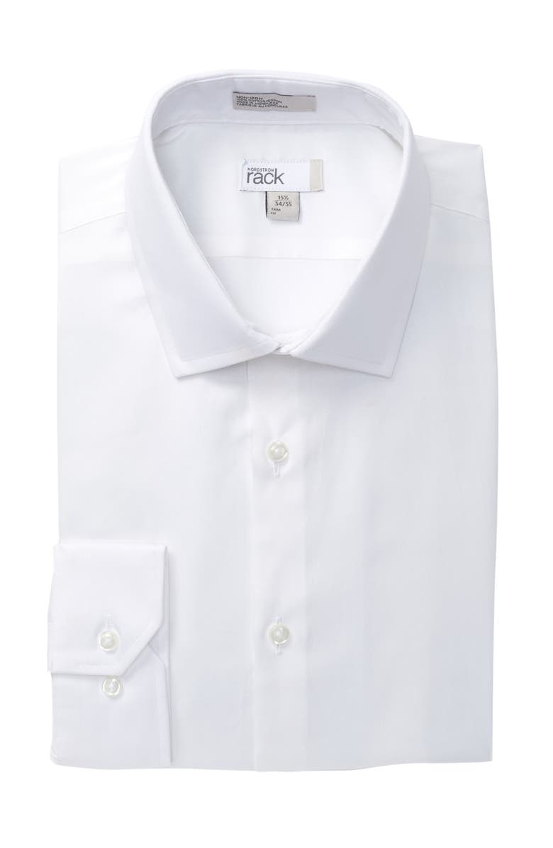 NORDSTROM RACK Trim Fit Dress Shirt, Main, color,