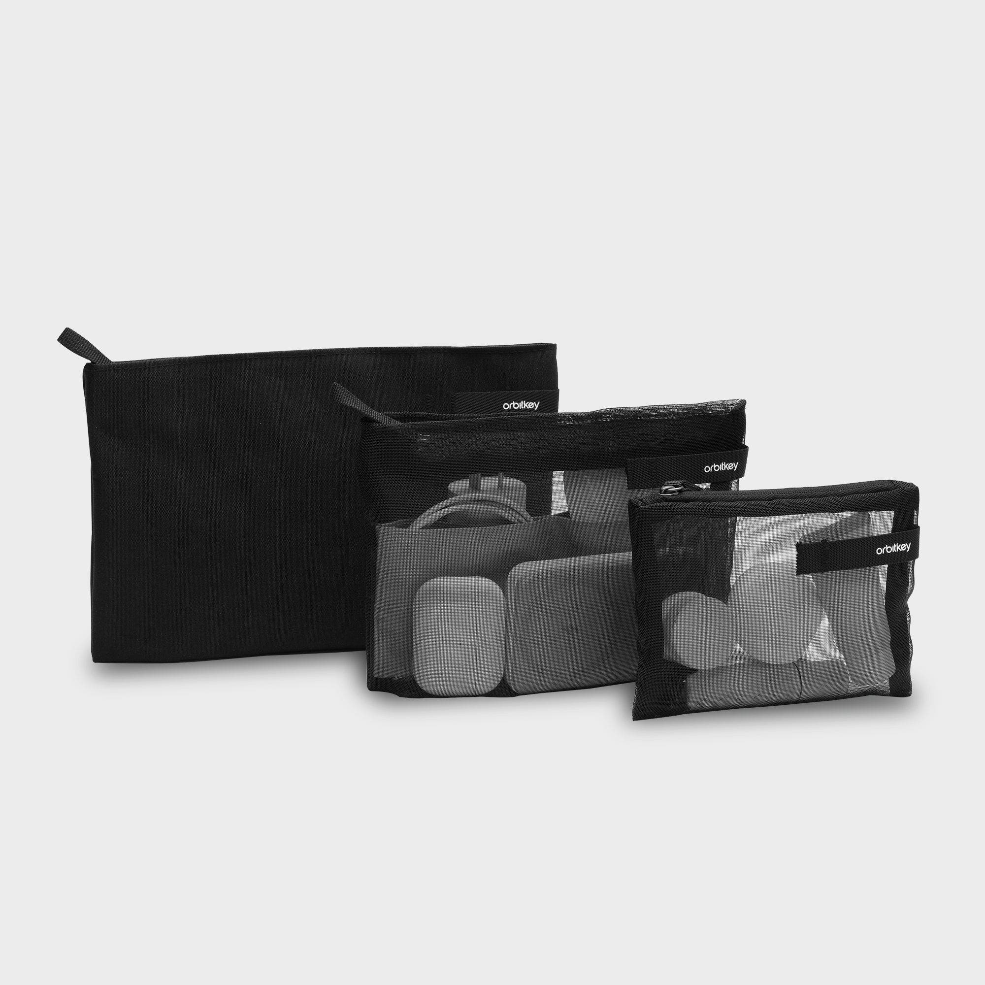 Orbitkey Essentials Pouch Trio, Main, color, Black
