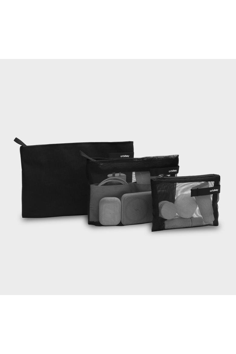 Essentials Pouch Trio, Main, color, Black