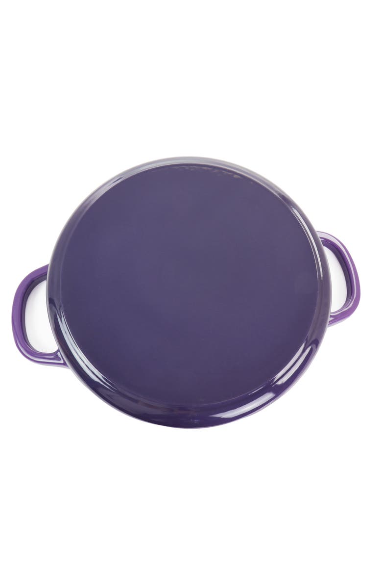 2 Piece 5 Quart Enameled Cast Iron Braiser with Lid, Alternate, color, Purple