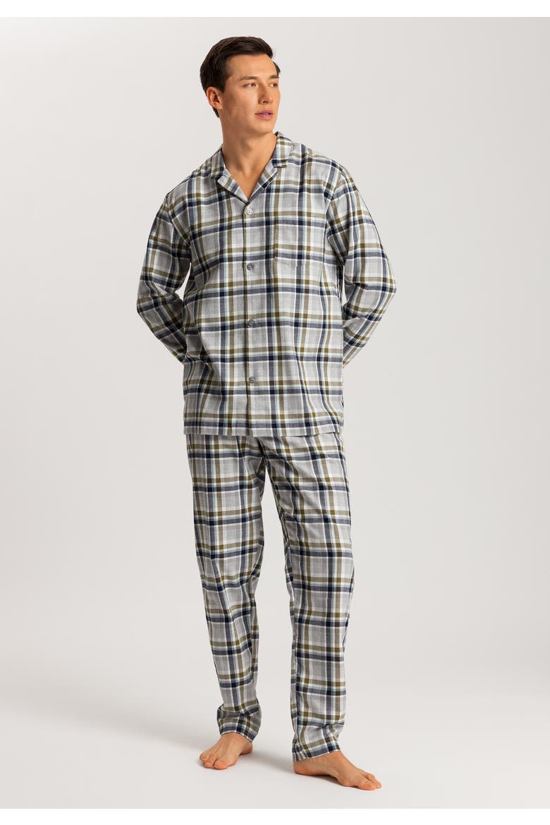 Cozy Comfort Cotton Flannel Button Front Pajama Set, Alternate, color, Wintry Check