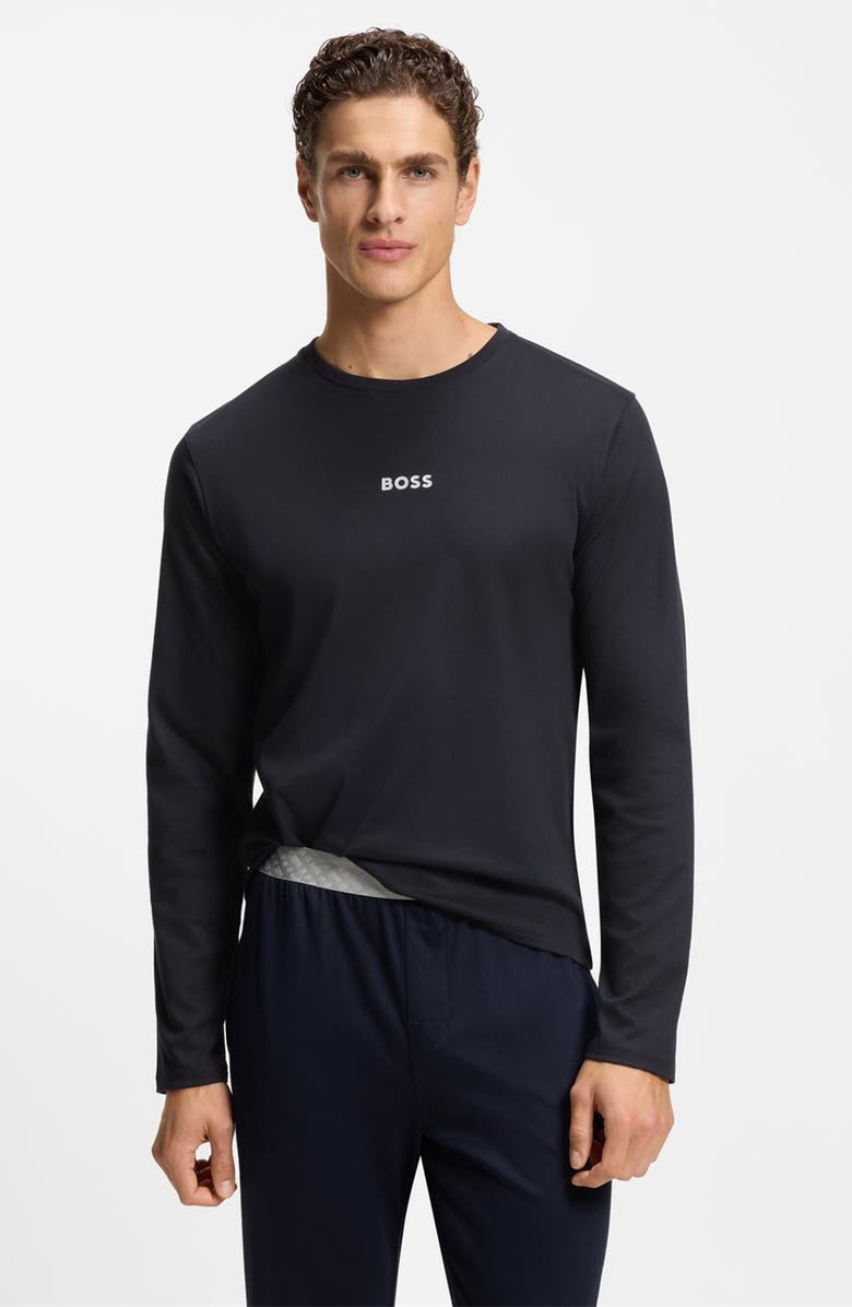 BOSS Holiday Long Pajama Set, Alternate, color, Dark Blue