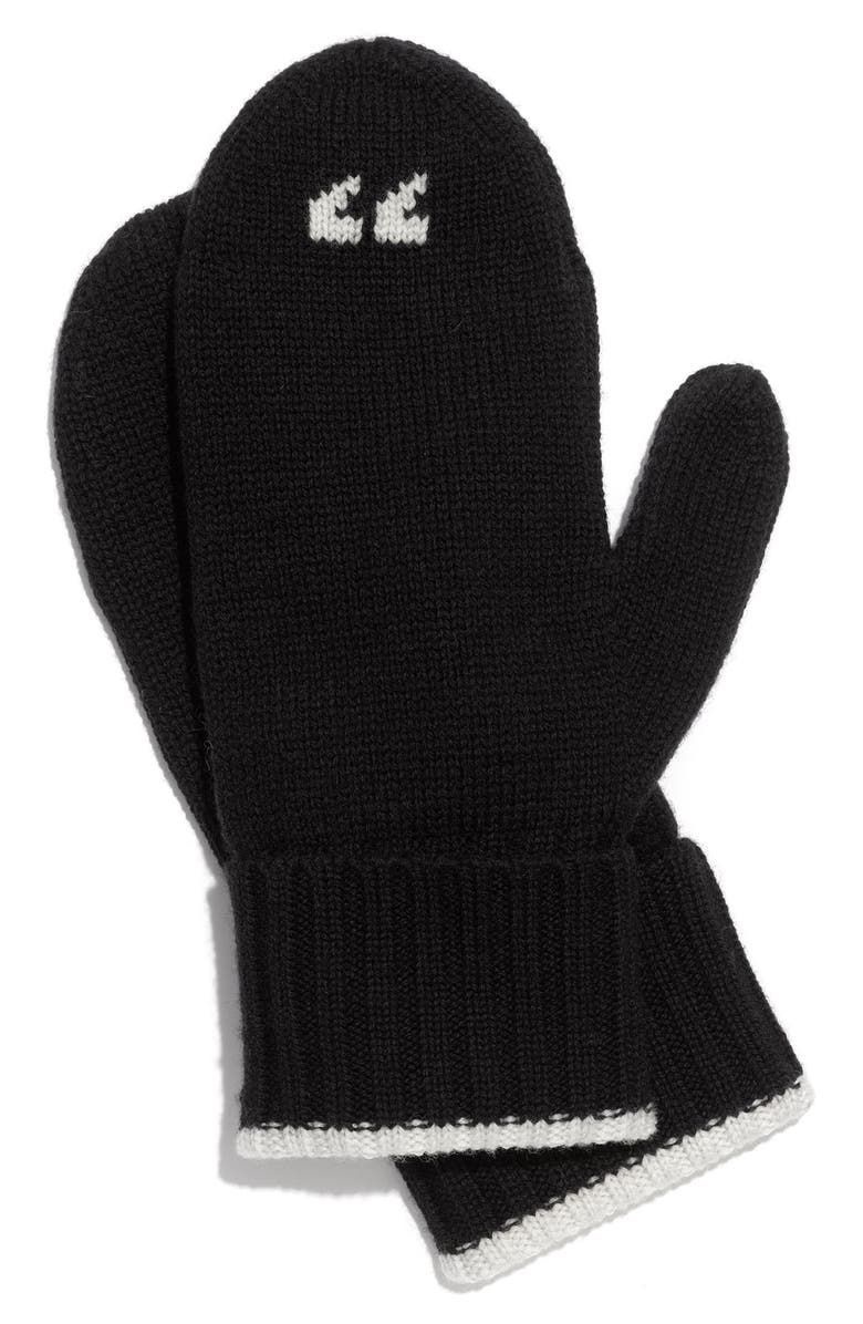 Kate Spade New York 'air quote' mittens, Main, color,