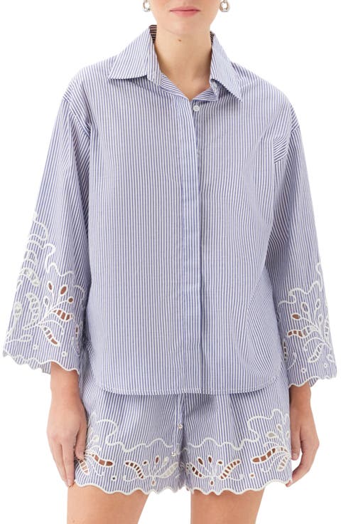 Dakota Stripe Embroidered Shirt