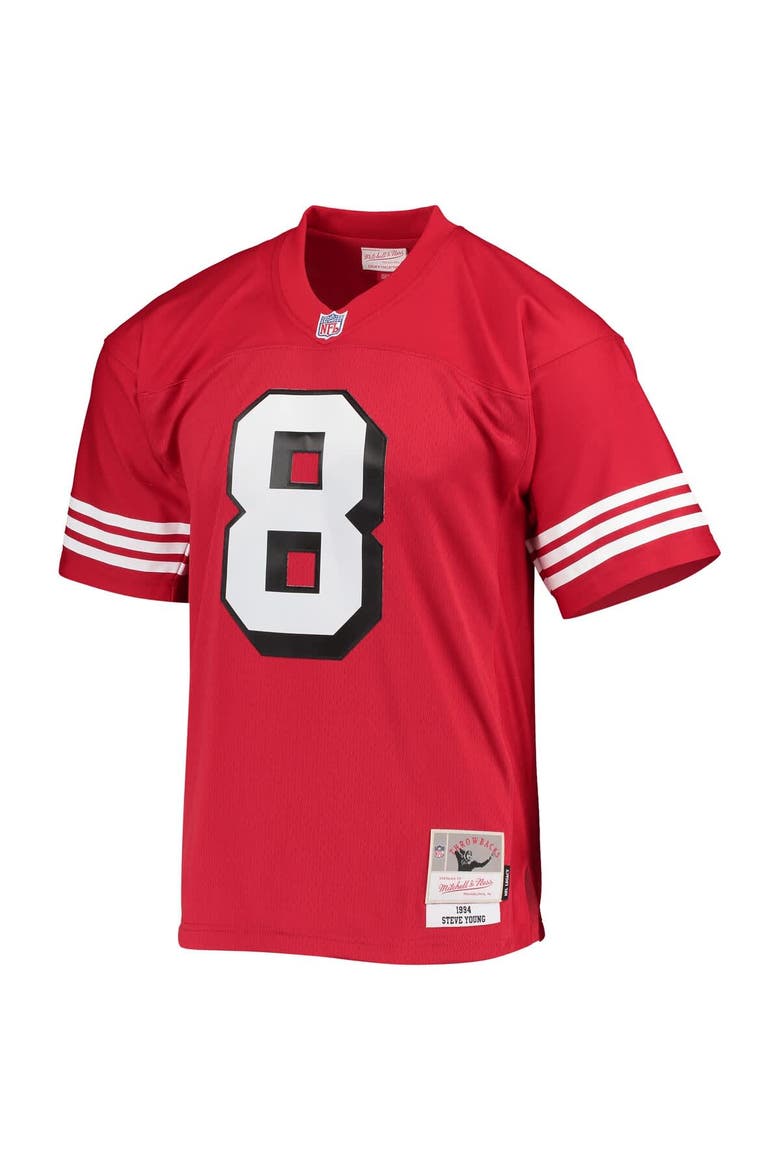 Men's Mitchell & Ness Steve Young Scarlet San Francisco 49ers Legacy Replica Jersey, Alternate, color, Scarlet