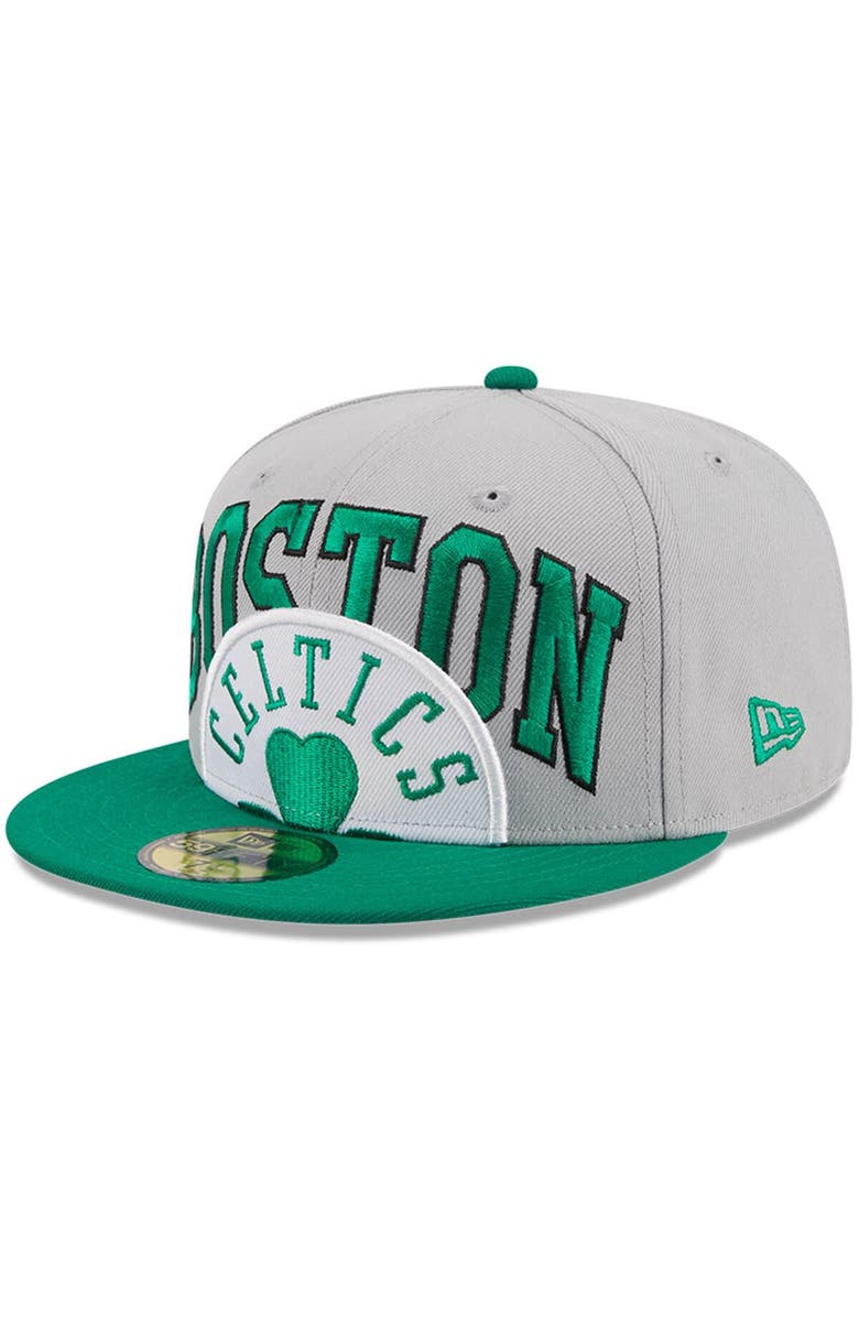 New Era Men's New Era Gray/Kelly Green Boston Celtics Tip-Off Two-Tone 59FIFTY Fitted Hat, Main, color, Gray