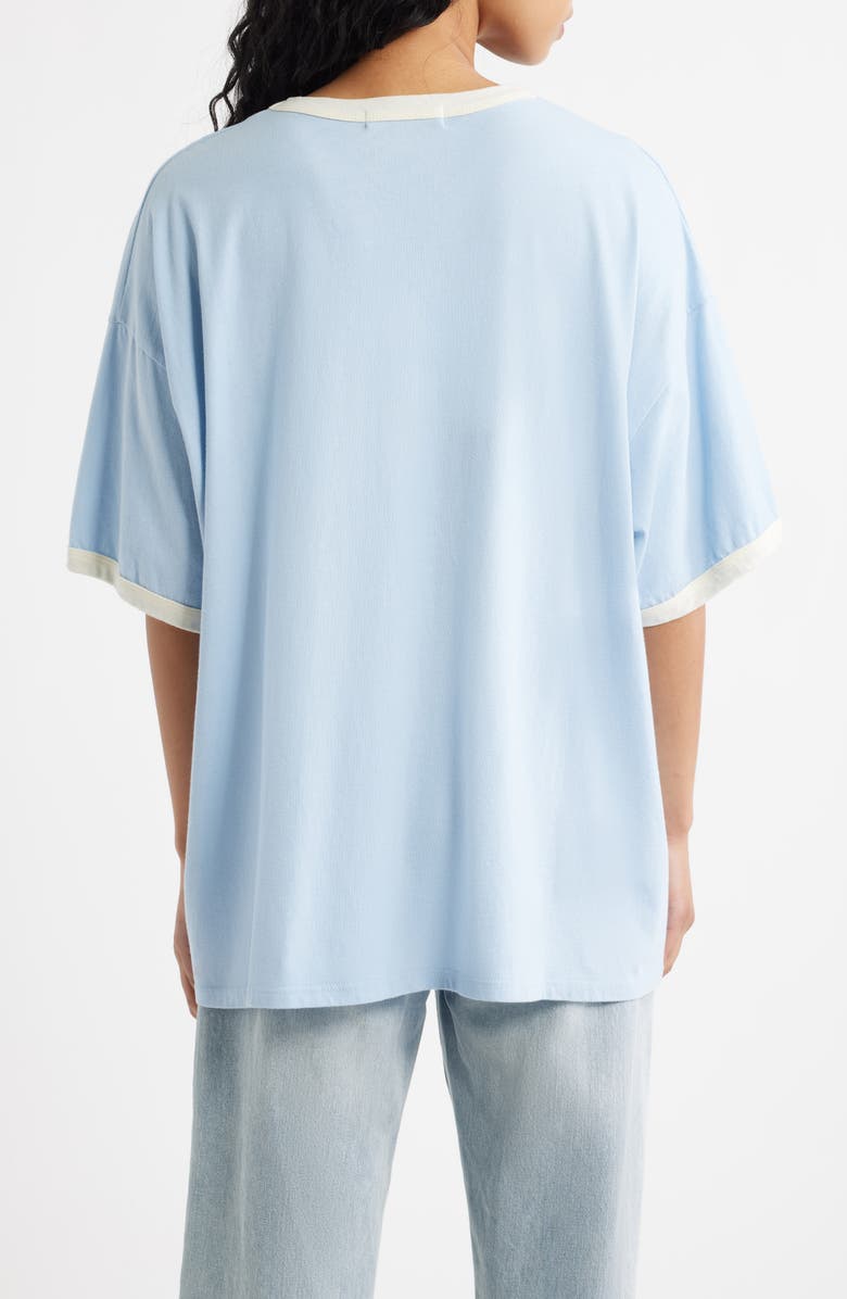 Daydreamer Argentina World Cup Oversized Graphic Ringer T-Shirt, Alternate, color, Fresh Blue Combo
