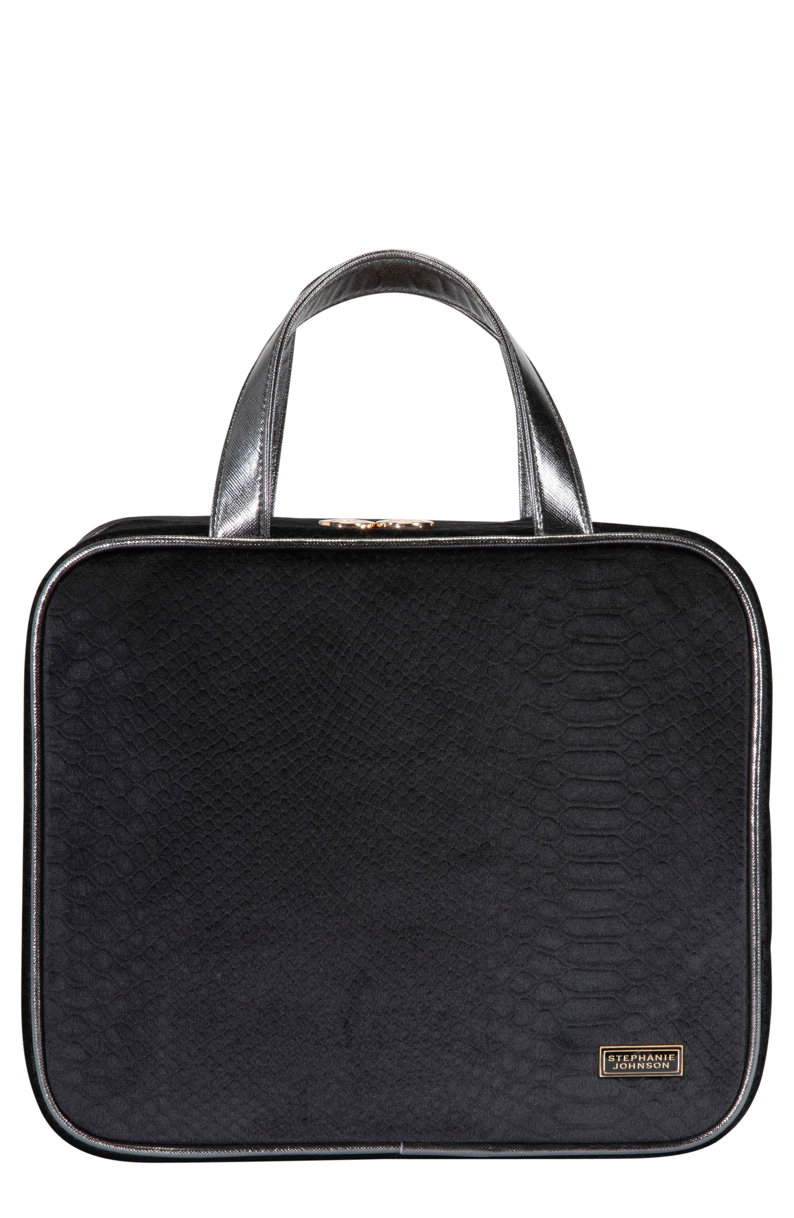 Stephanie Johnson Marais Noir Martha Large Briefcase Cosmetic Case, Main, color, 