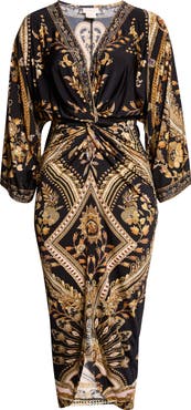 Camilla Taurus Rising Twist Detail Jersey Midi Dress