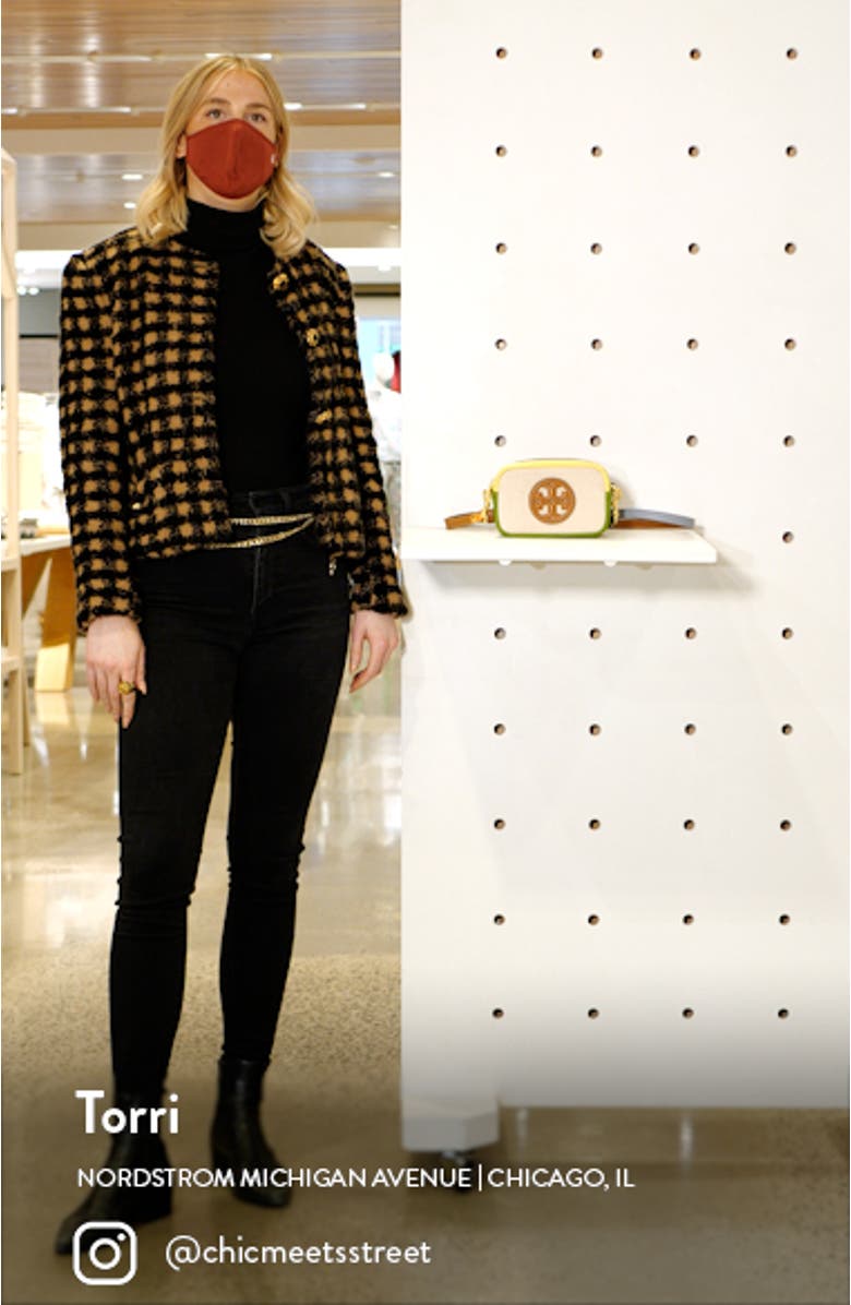 Perry Bombé Canvas & Leather Mini Crossbody Bag, sales video thumbnail