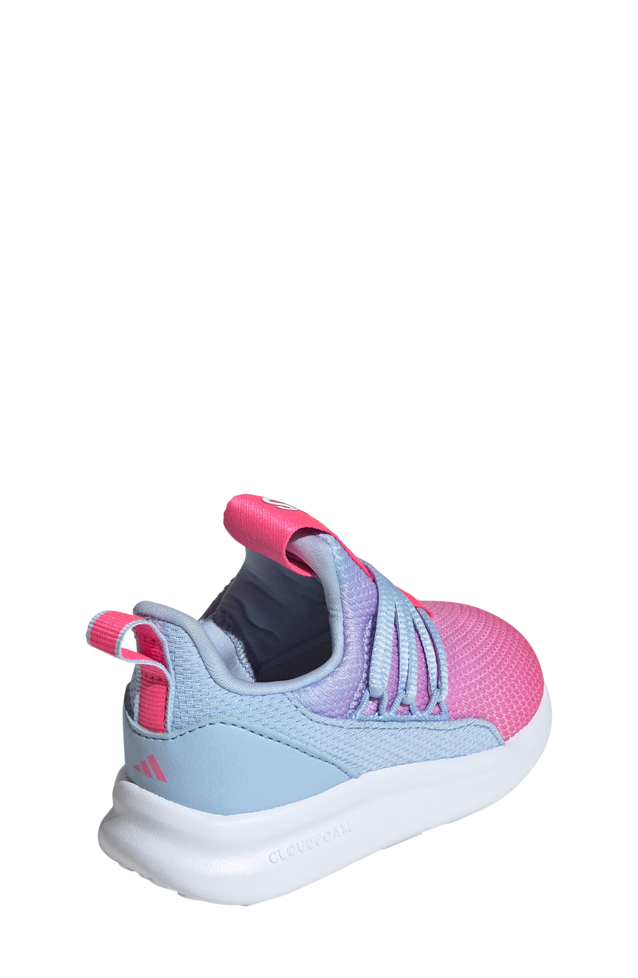 adidas Kids' Lite Racer Adapt 7.0 Sneaker, Alternate, color, Blue/ Lucid Pink/ White
