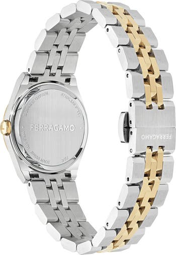 【FERRAGAMO】Vega New Diamond Watch ブラウン文字盤 28mm Ferragamo Vega New Diamond Watch | ModeSens