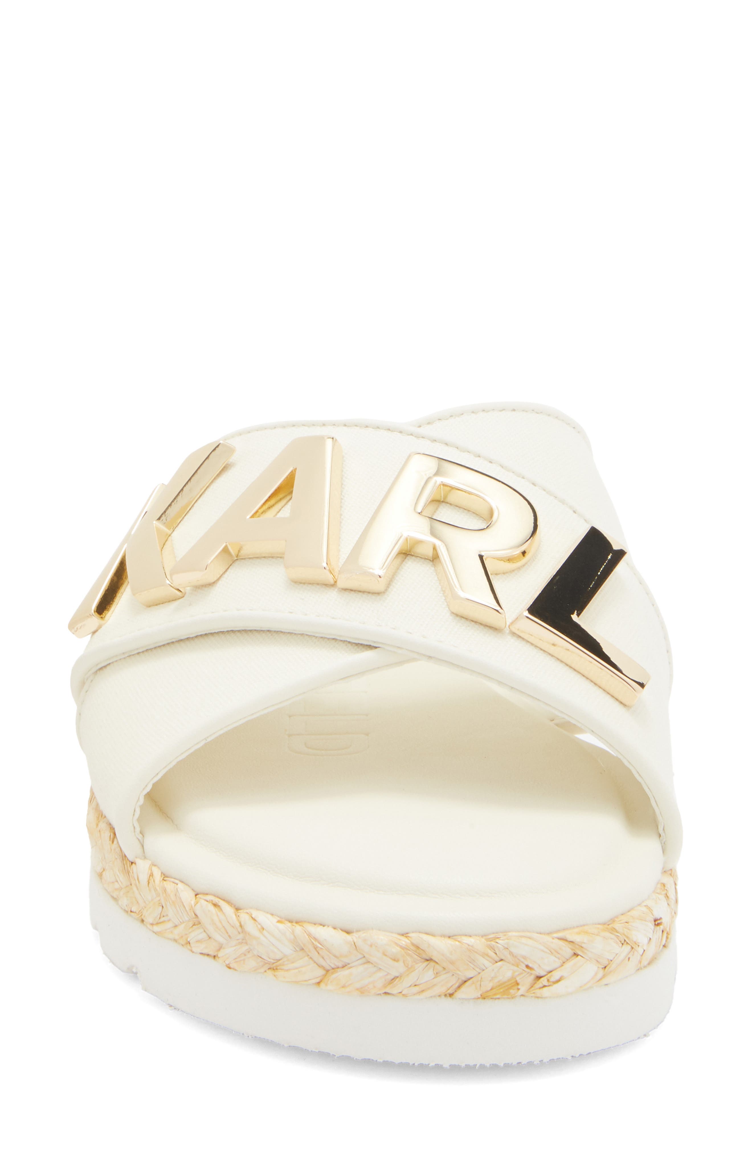 KARL LAGERFELD PARIS Catherine Slide Sandal, Alternate, color, Cream