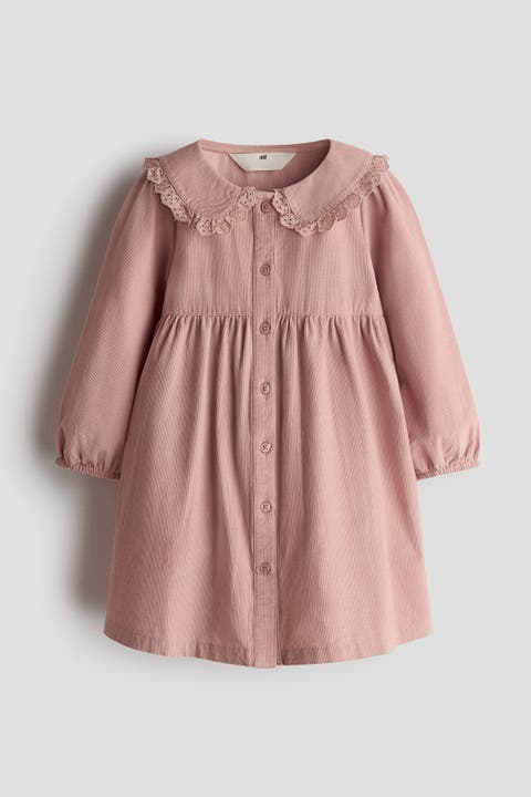 Corduroy Dress With Peter Pan Collar