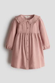 H&M Corduroy Dress With Peter Pan Collar