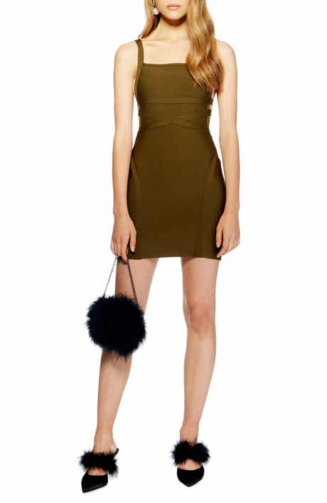 Topshop Strap Side Bandage Body-Con Dress