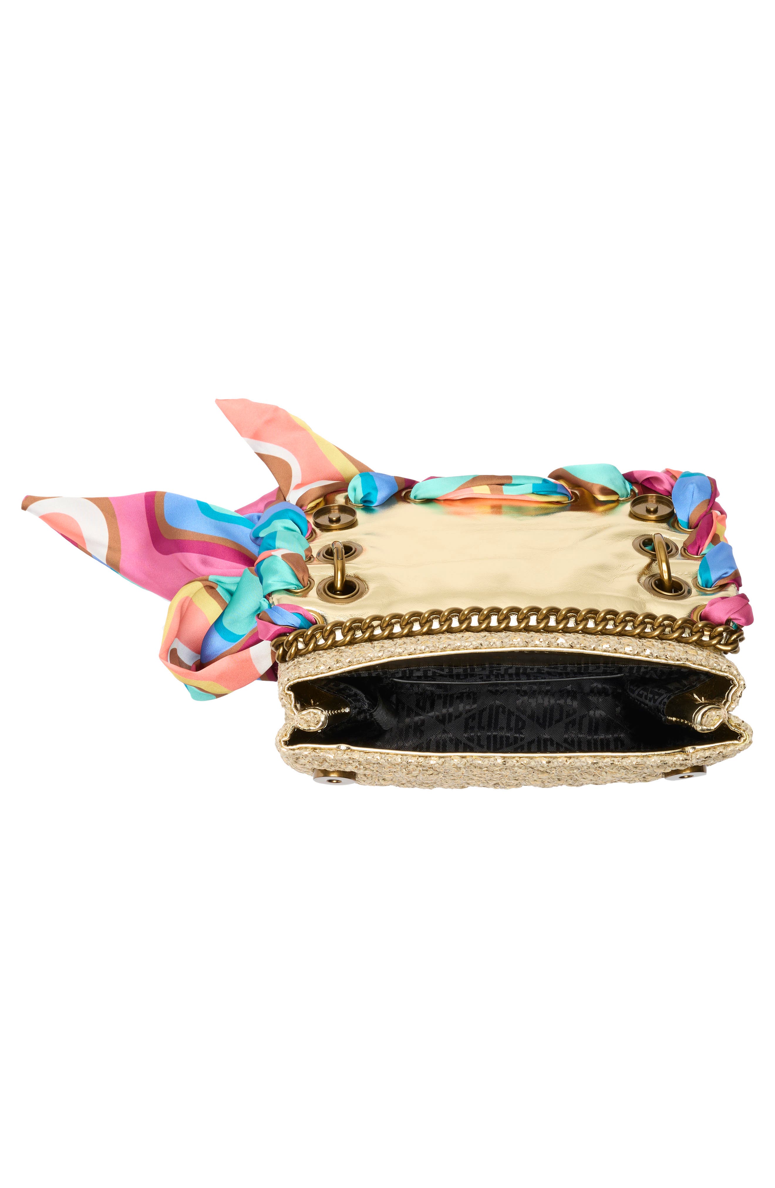 Kurt Geiger London Mini Brixton Scarf Shoulder Bag, Alternate, color, Gold