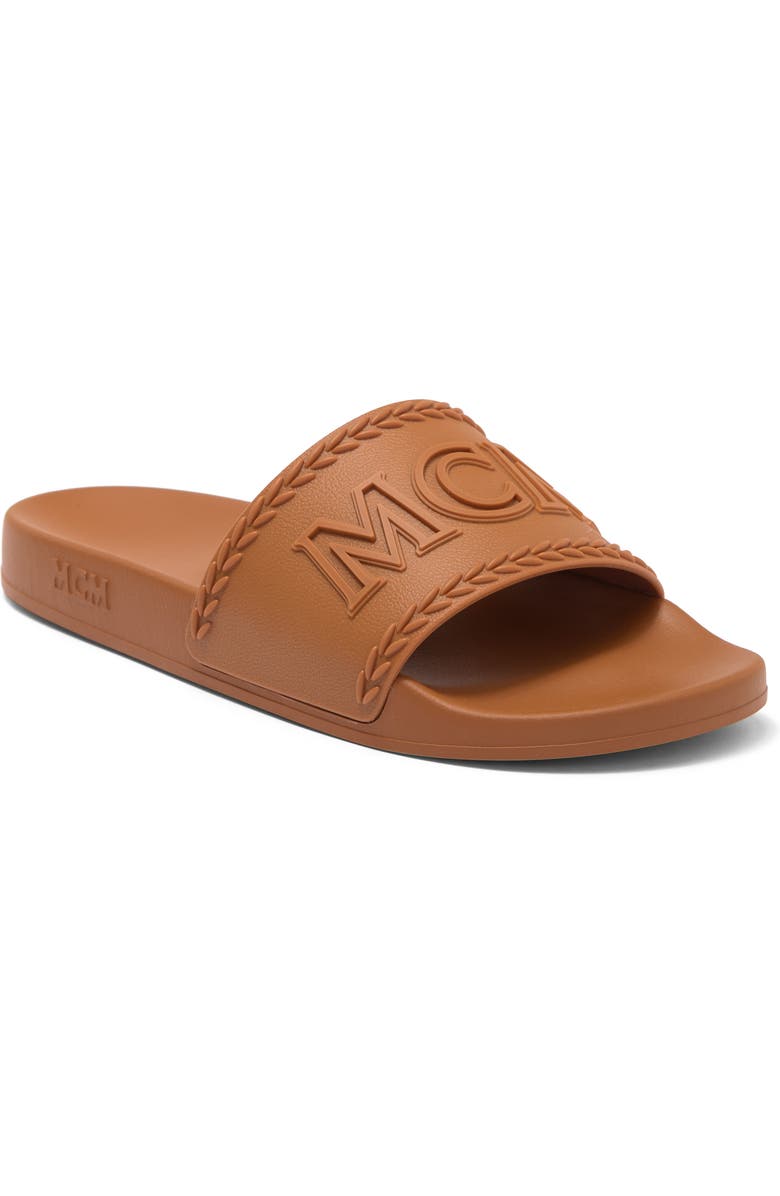 MCM Logo Slide Sandal, Main, color,