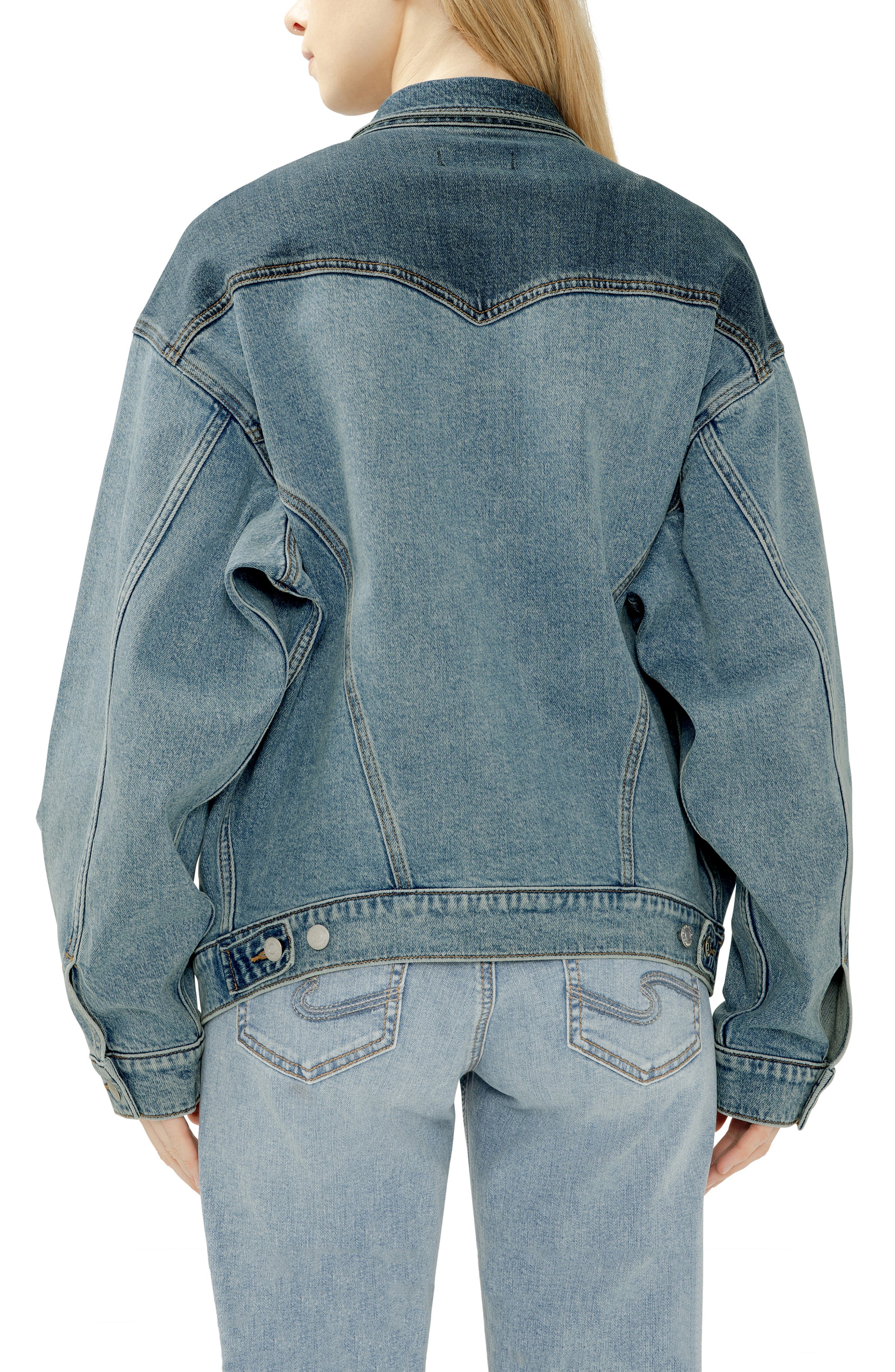 Western Two-Tone Denim Jacket - image 2