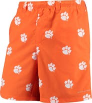 Columbia Men's Columbia PFG Orange Clemson Tigers Backcast II 8" Omni-Shade Hybrid Shorts