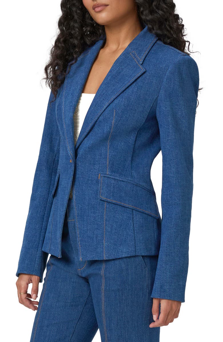 PAIGE Candace Stretch Denim Blazer, Alternate, color, Whitney