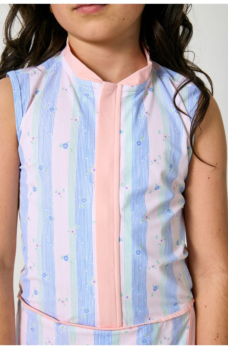 Courtside Kids Sleeveless Dress, Alternate, color, Striped In Bloom