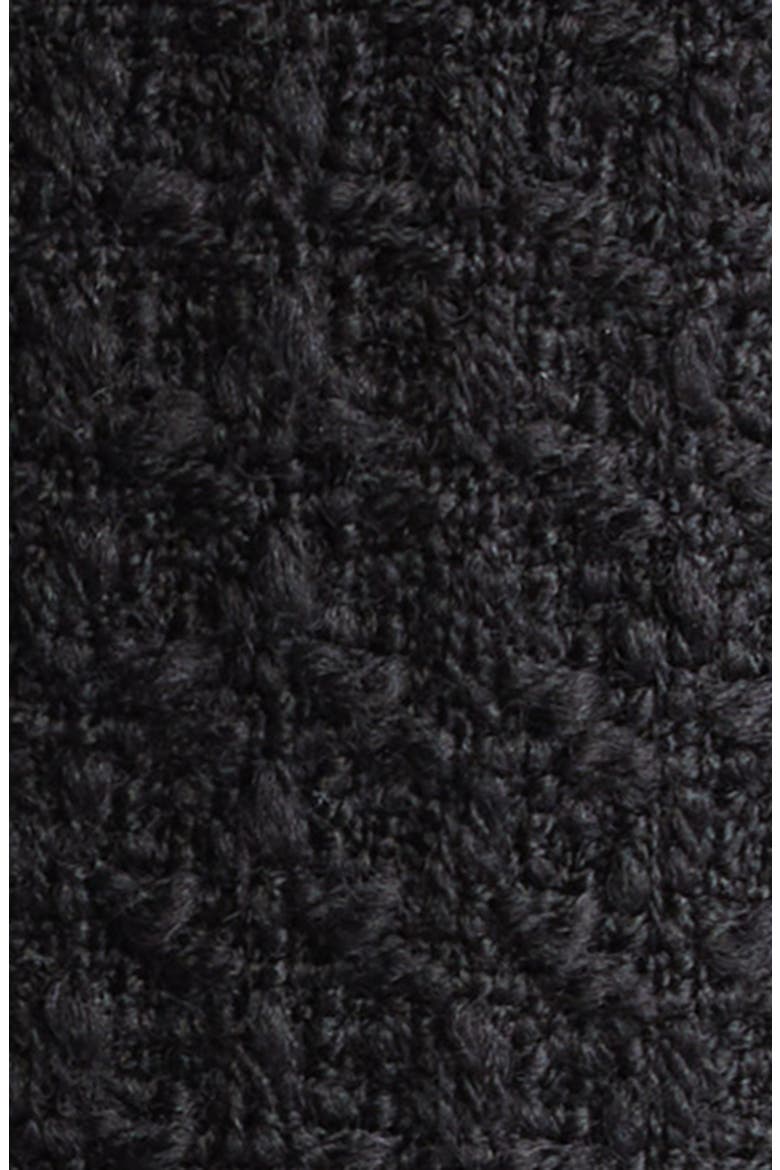 Bow Detail Wool Tweed Crop Jacket, Alternate, color, BLACK