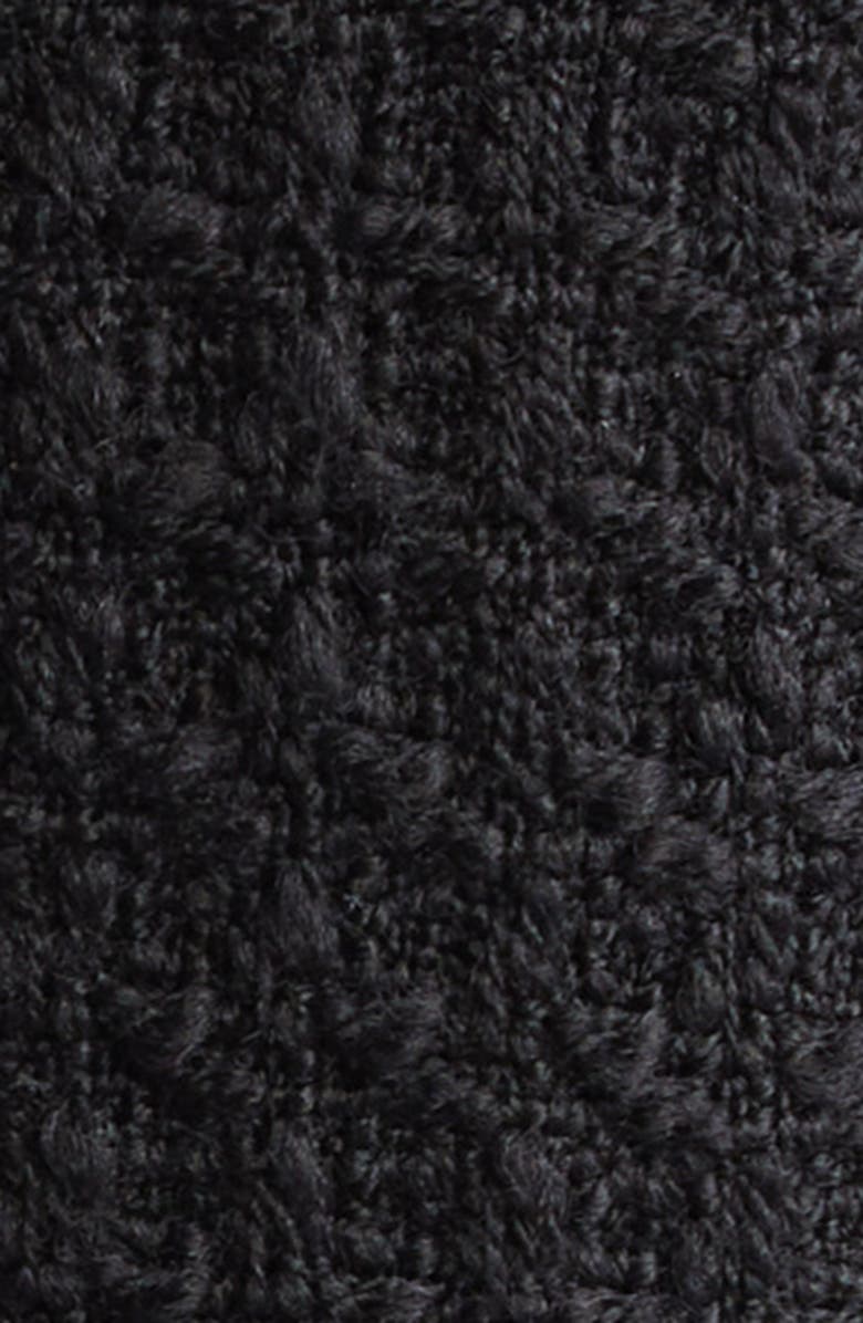 Oscar de la Renta Bow Detail Wool Tweed Crop Jacket, Alternate, color, Black