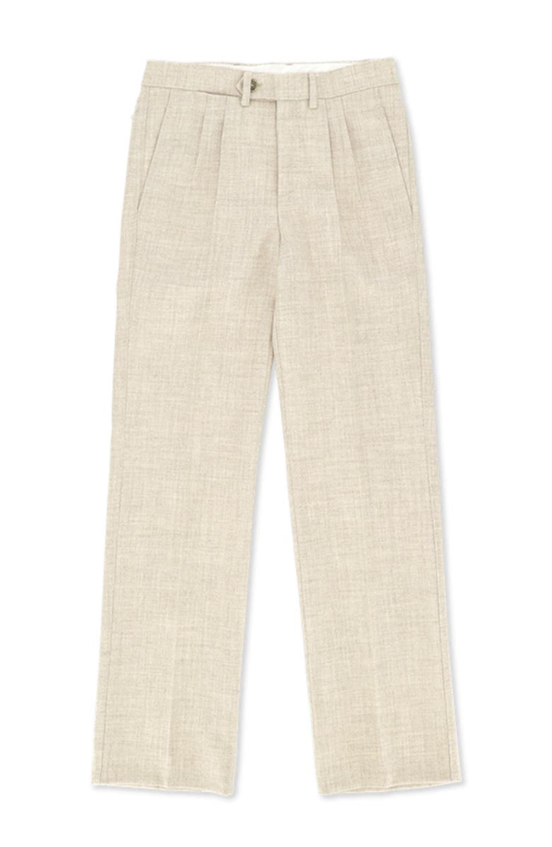 Fortela Linen Double-Breasted Suit, Alternate, color, Cream