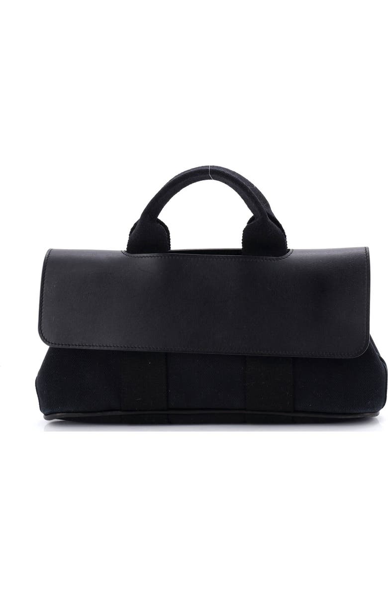 Pre-Owned Hermes Valparaiso Bag Toile and Leather PM, Main, color, Bleu Indigo