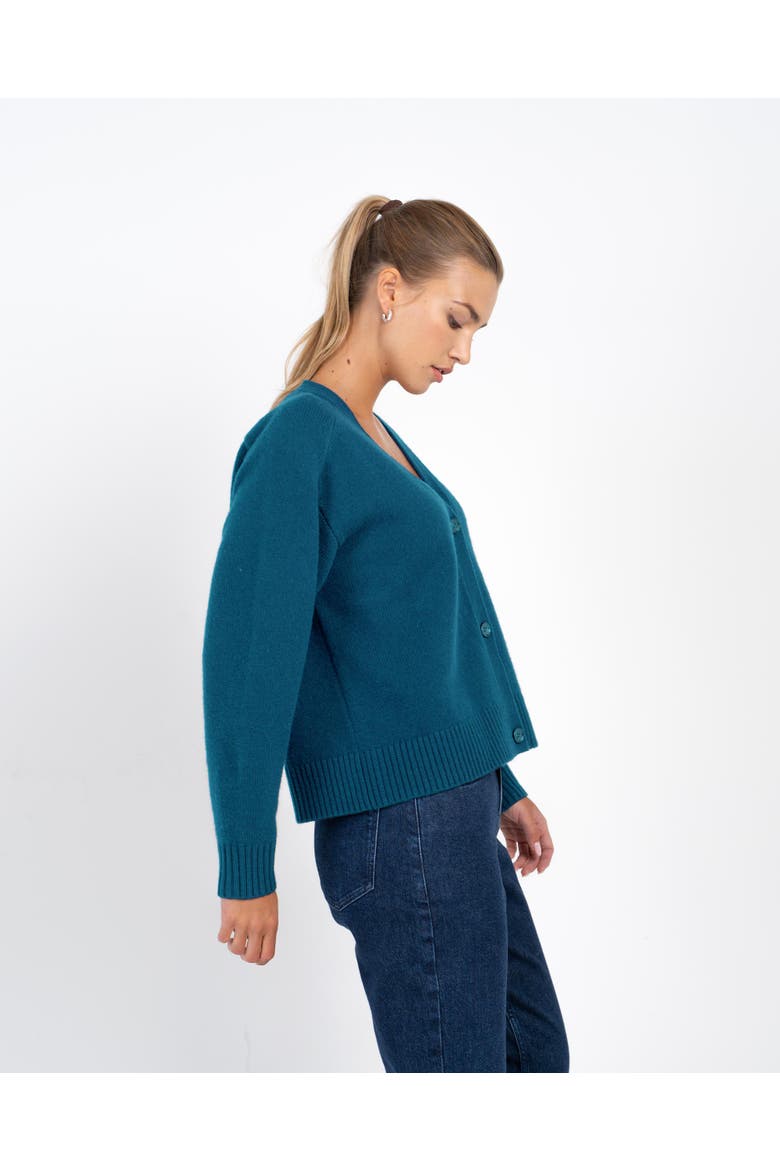Merino Boxy Cardigan, Alternate, color, Laguna