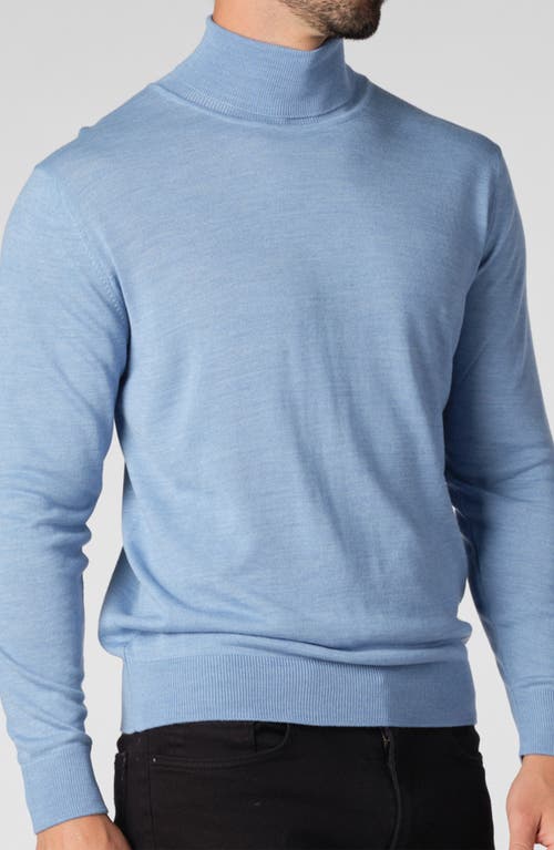 Studio Garnet Los Angeles Lightweight Turtleneck Merino Wool Sweater In Blue