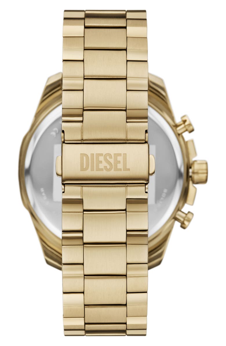 DIESEL<sup>®</sup> Mega Chief Goldton Chronograph Bracelet Watch, 48mm, Alternate, color, 