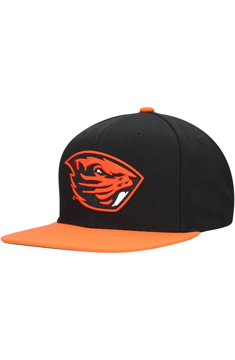 Mitchell & Ness Men's Mitchell & Ness Black/Orange Oregon State Beavers 2-Tone 2.0 Snapback Hat, Main, color, Black