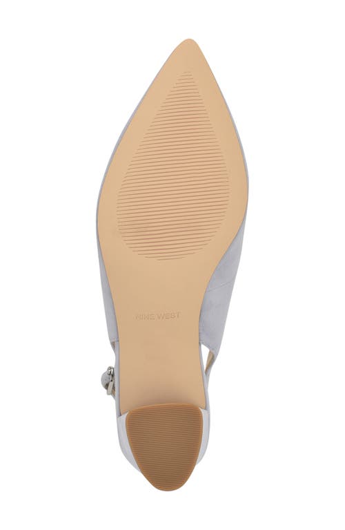 Nine West Kamsee Slingback Pointed Toe Pump In Light Blue
