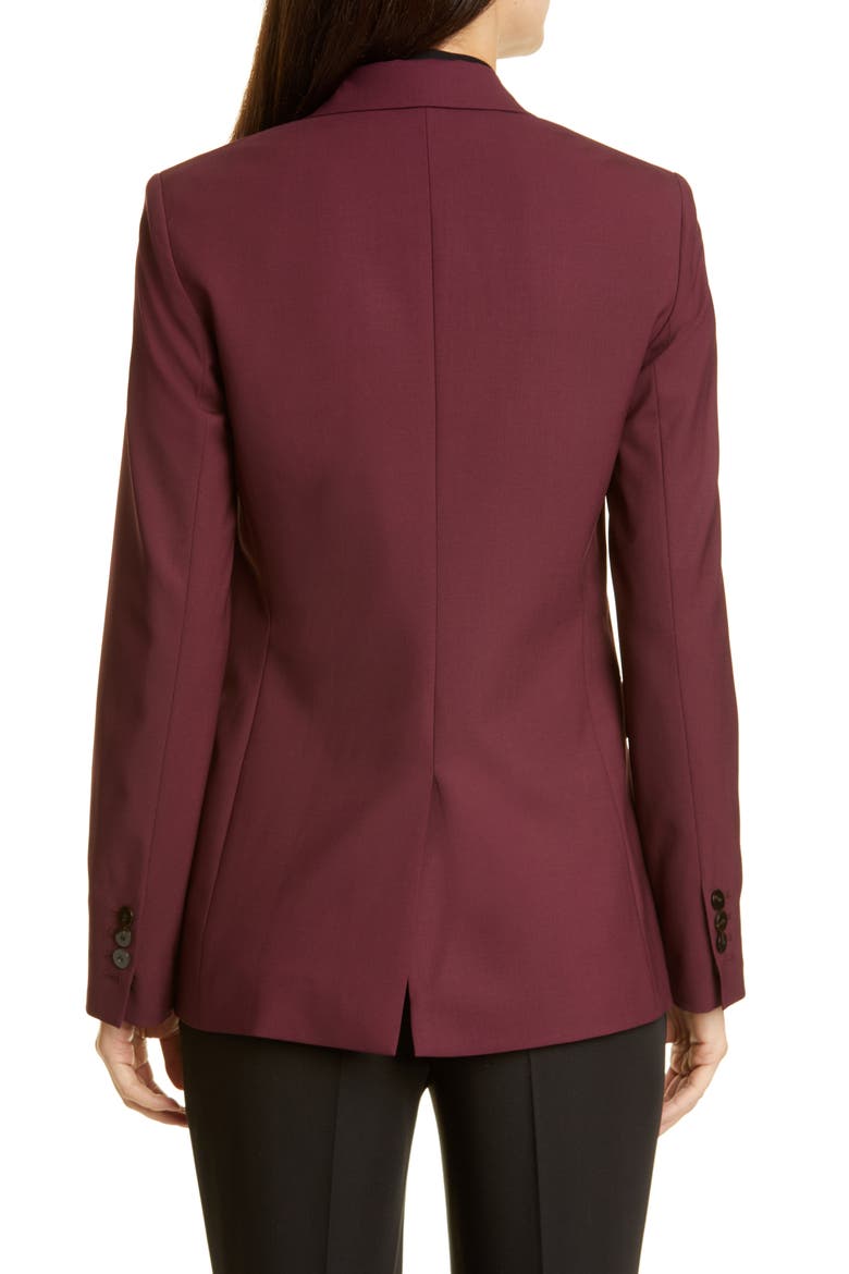 Classic Stretch Wool Jacket, Alternate, color, MULBERRY