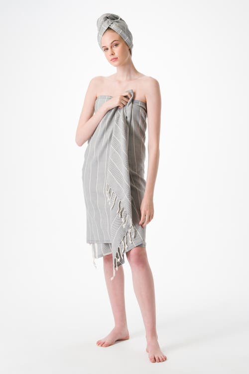 Olive And Linen Olive & Linen Lena Turkish Towel In Gray