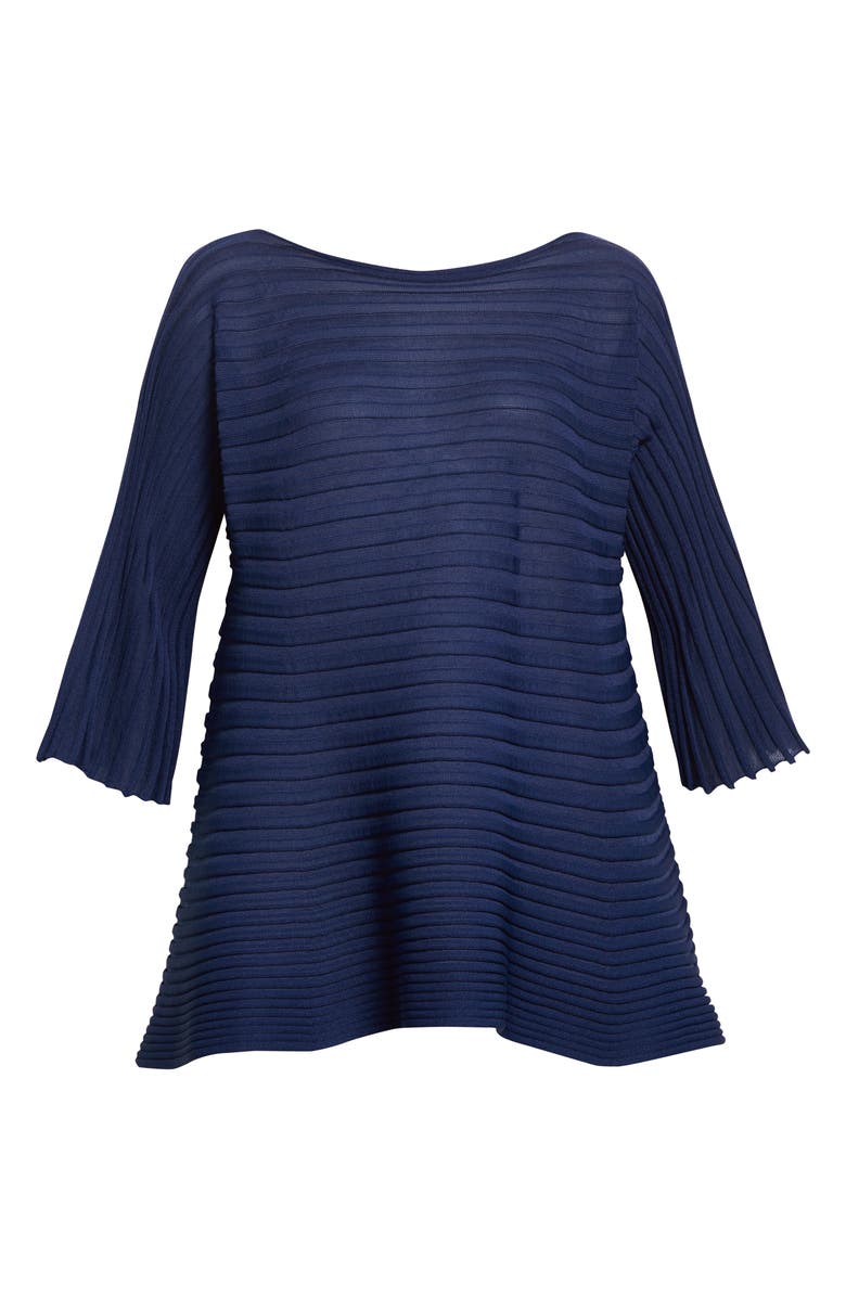 Pleats Please Issey Miyake Bounce Stripe Jersey Top, Alternate, color, 