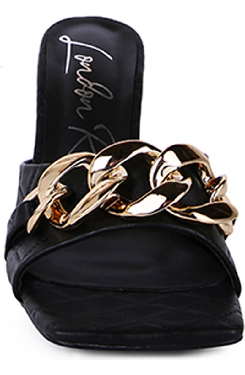 LONDON RAG Mermaid Quilted Chain Sandal, Alternate, color,