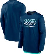 FANATICS Men's Fanatics Branded  Deep Sea Blue Seattle Kraken Authentic Pro Long Sleeve T-Shirt