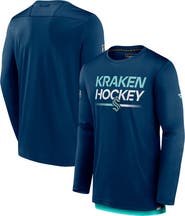 FANATICS Men's Fanatics Branded Deep Sea Blue Seattle Kraken Authentic Pro Long Sleeve T-Shirt