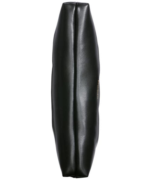 Donna Karan Southold Leather Clutch With Chain Strap In Black/gold