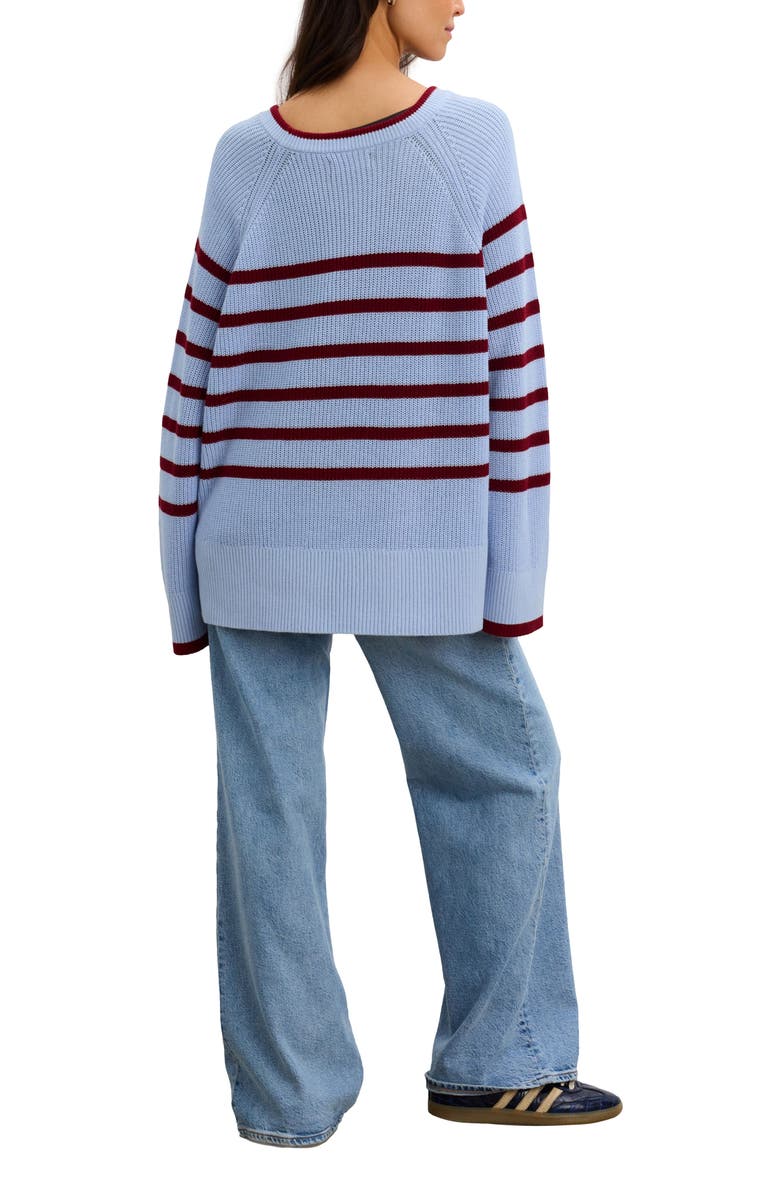 HATCH The Carly Striped Shaker Pullover, Main, color, 
