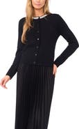 Halogen® Rhinestone Collar Cardigan