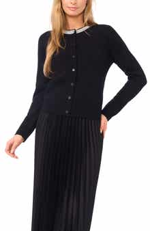 Halogen® Rhinestone Collar Cardigan