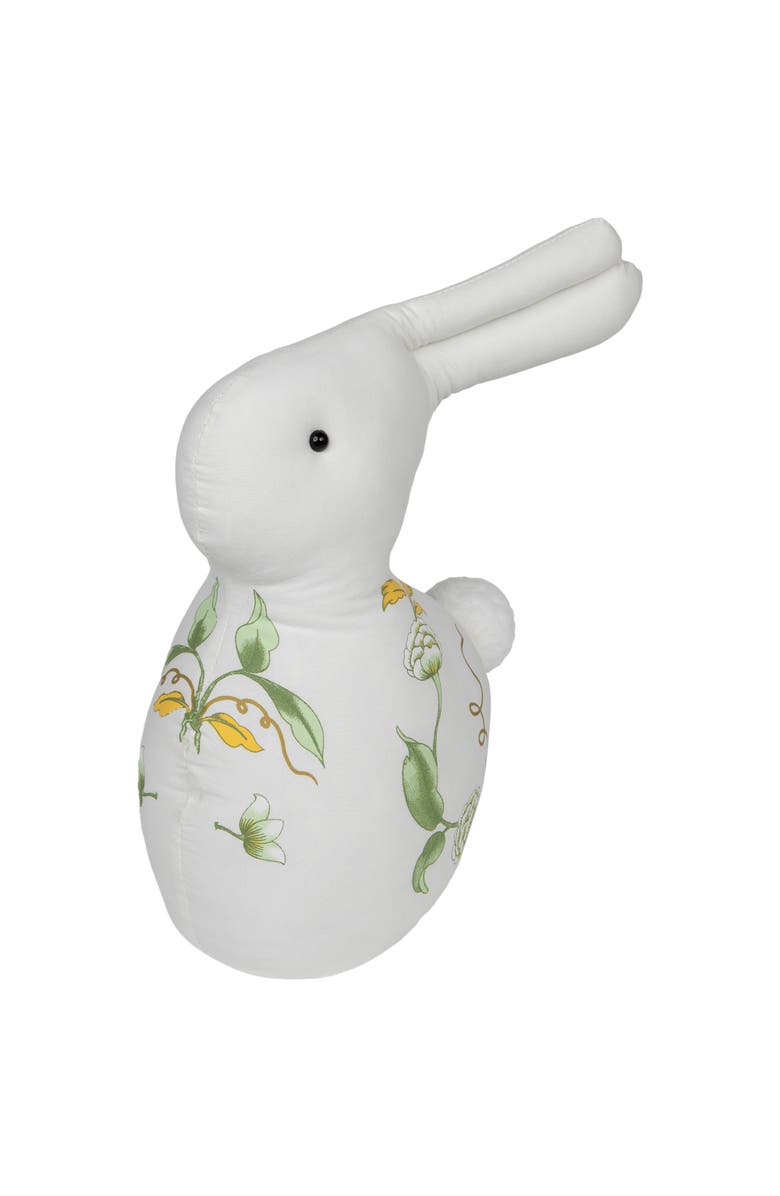 Northlight Plush Soft Floral Easter Rabbit Spring Decoration - 14", Alternate, color, White