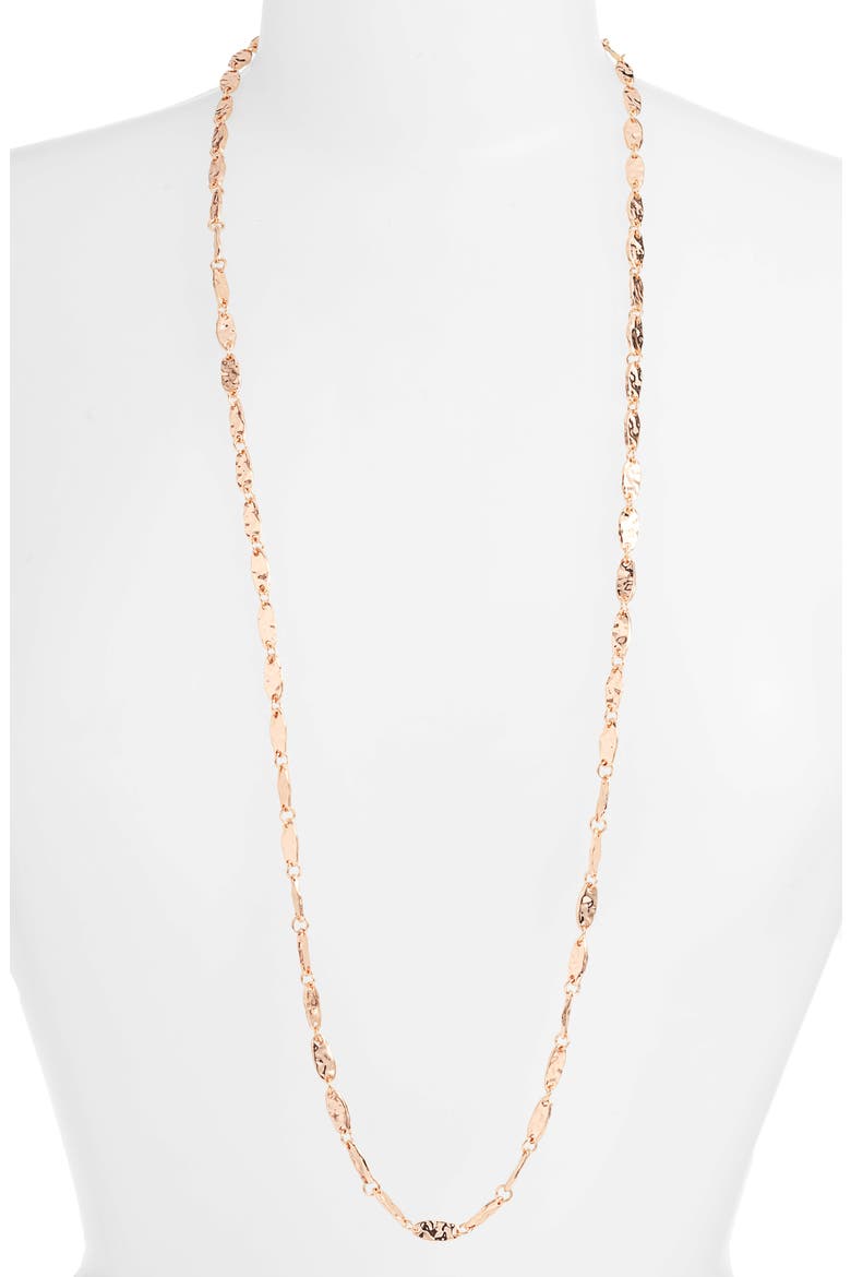 Long Chain Necklace, Main, color, ROSE GOLD
