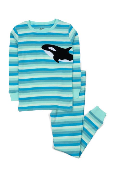 Kids Two-Piece Cotton Printed Matching Family Pajamas, Animal Friends (Toddler, Little Kid & Big Kid)
