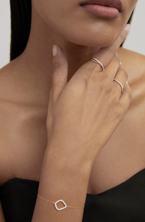 Monica Vinader Gold Vermeil And White Diamond Eternity Ring In Gold